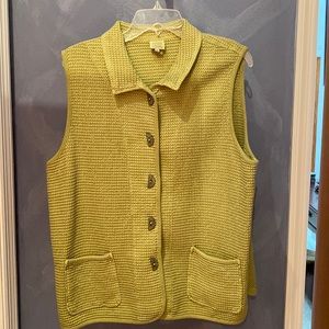 Focus Casual Life Style Lime Green Button Vest - XL